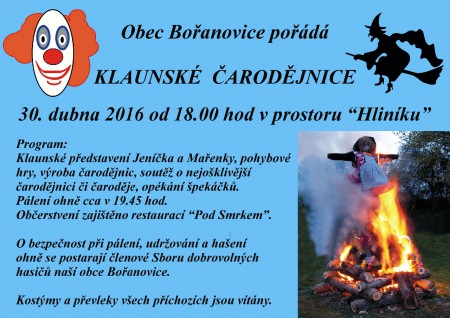 Klaunské čarodějnice 2016